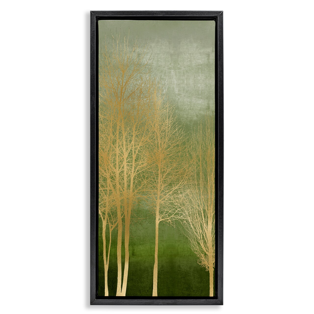 Stupell Industries Minimal Gold Branches Floating Frame Design by Kate Bennett